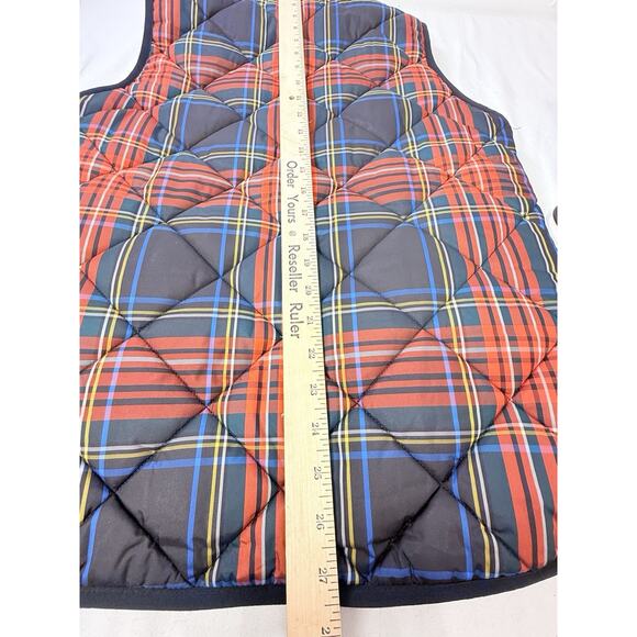 J. Crew Zip Up Stewart Plaid Excursion Puffer Vest - Picture 7 of 11